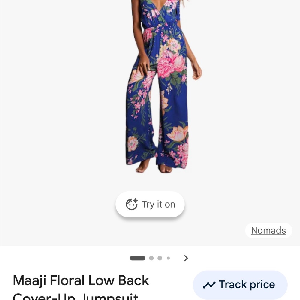 Maaji Royal Blue Floral Wrap Jumpsuit
